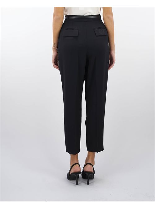 Crepe trousers with belt and embroidery Elisabetta Franchi ELISABETTA FRANCHI | Pants | PA02846E2110